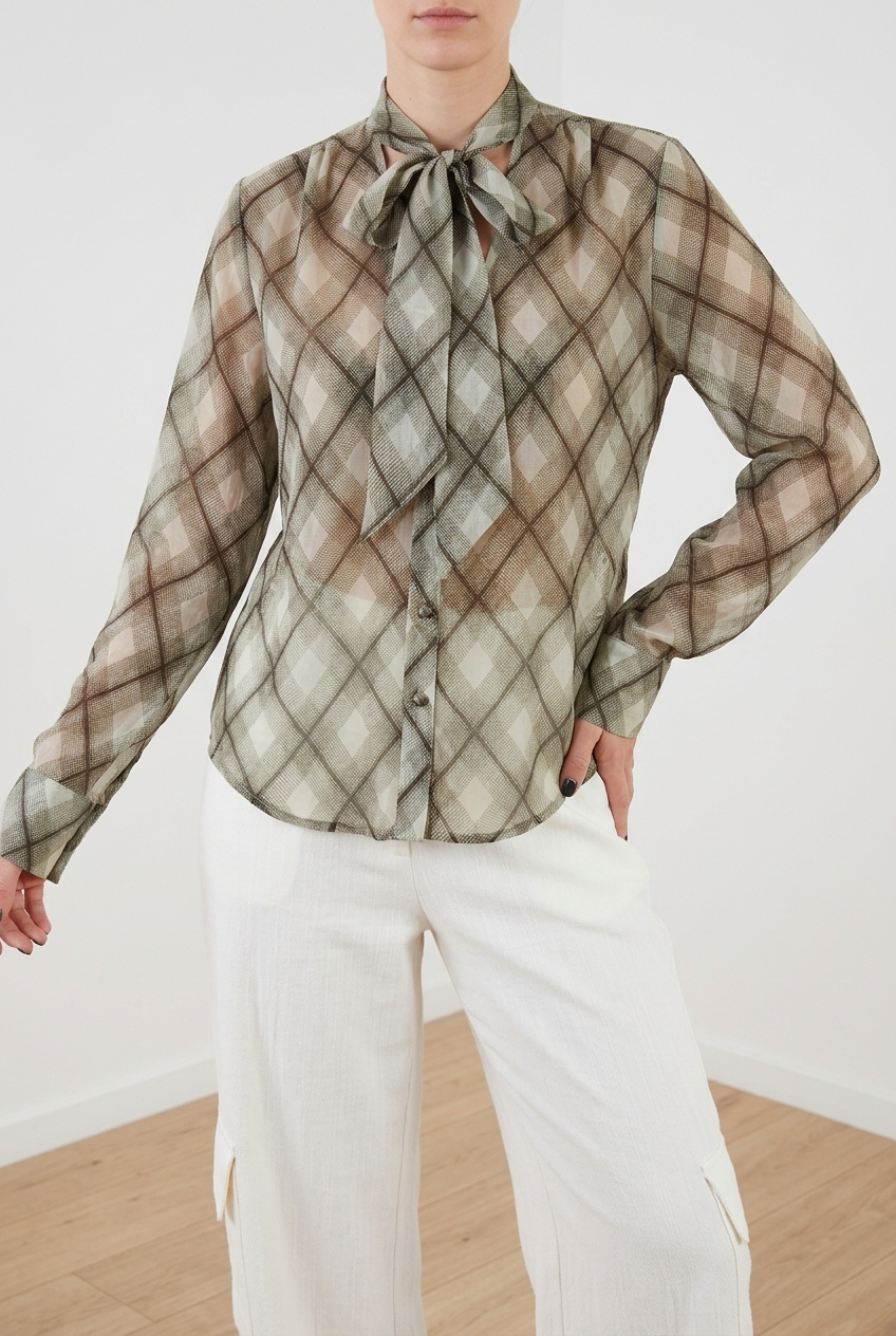 BLUSA ML PRINT CUADROS