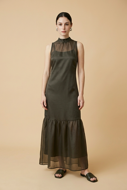 VESTIDO MIDI CAFE