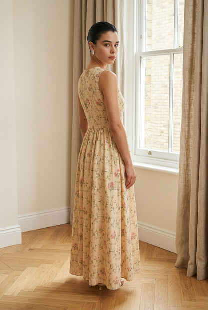 VESTIDO MIDI FLORES