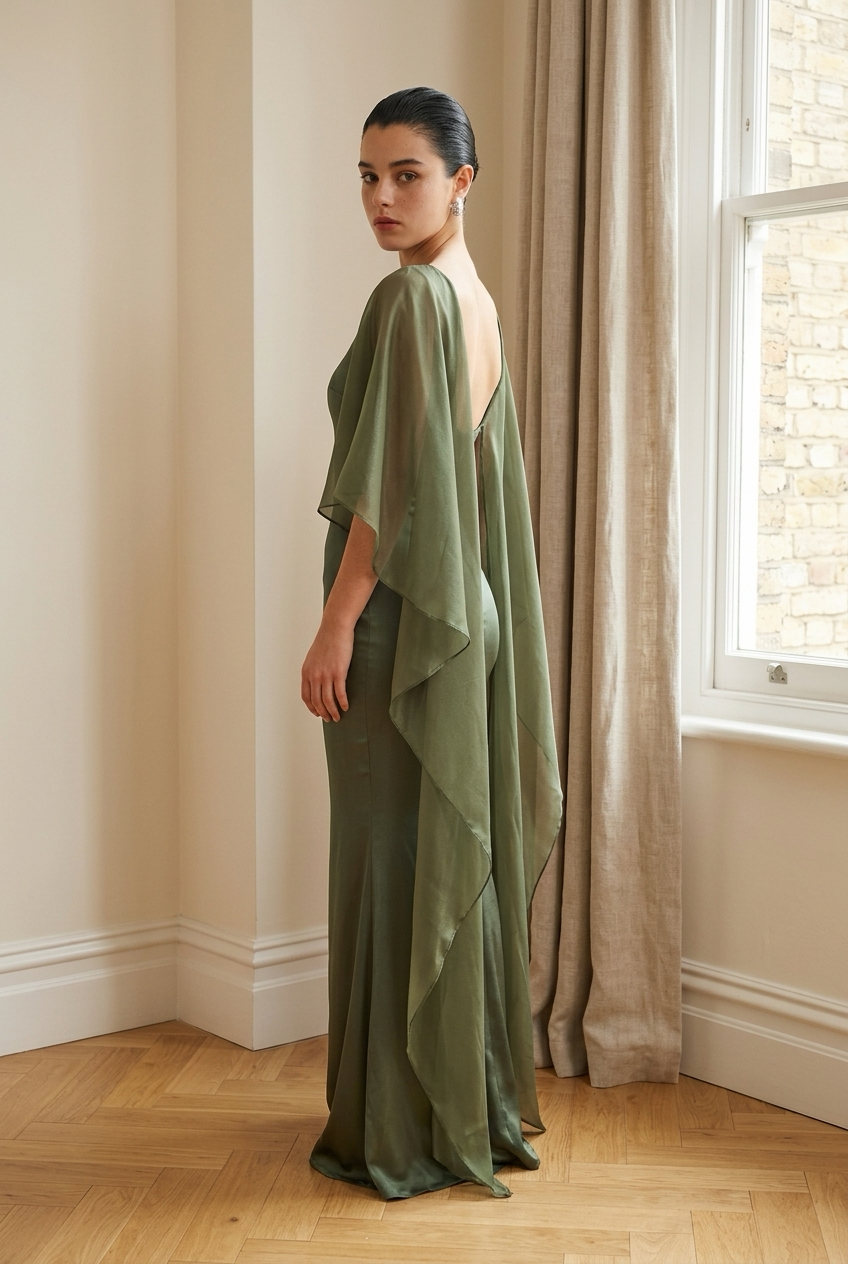 VESTIDO VERDE CAPA
