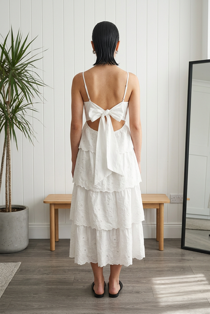 VESTIDO CAPAS BLANCO