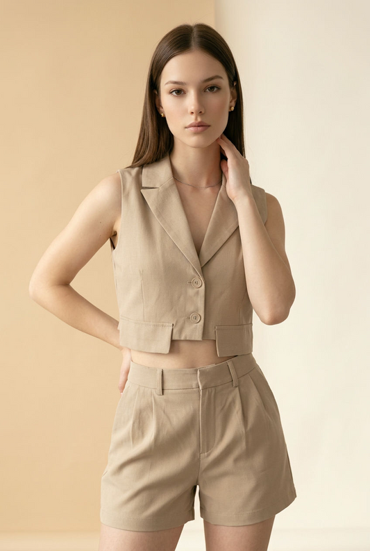 SET BEIGE Y NEGRO