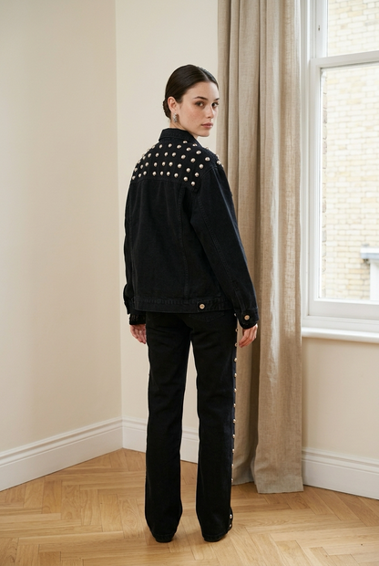 CONJUNTO NEGRO STUDS DENIM