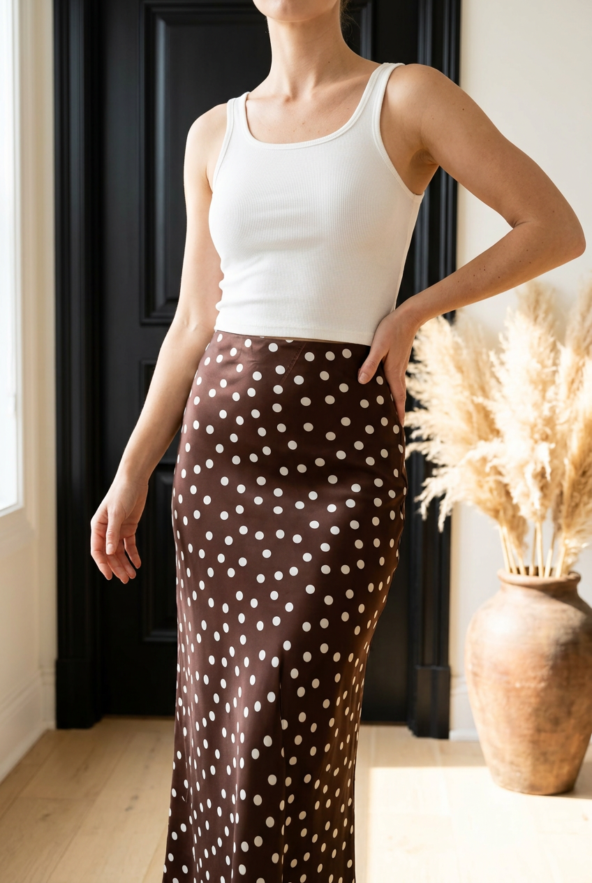 FALDA POLKA DOTS CAFE