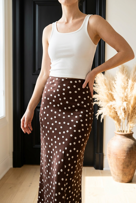 FALDA POLKA DOTS CAFE