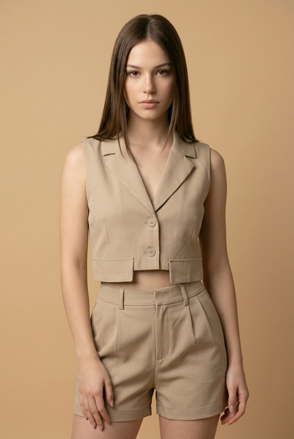 SET BEIGE Y NEGRO