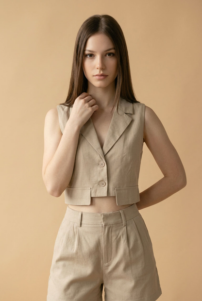 SET BEIGE Y NEGRO