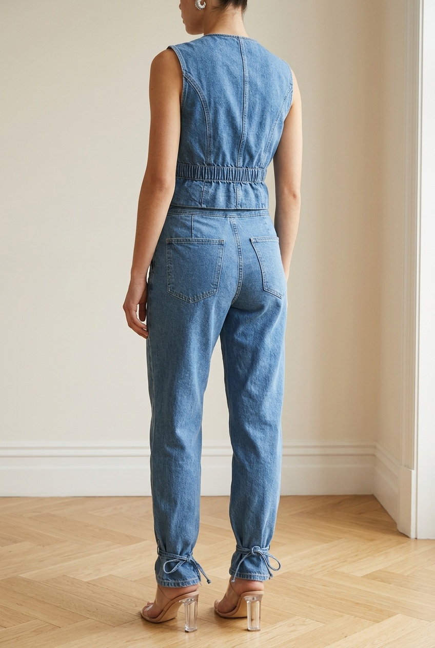 JEANS DENIM AMARRE EN TOBILLO