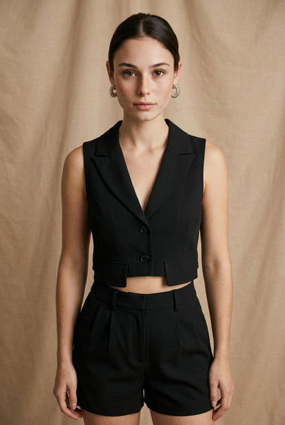 SET BEIGE Y NEGRO