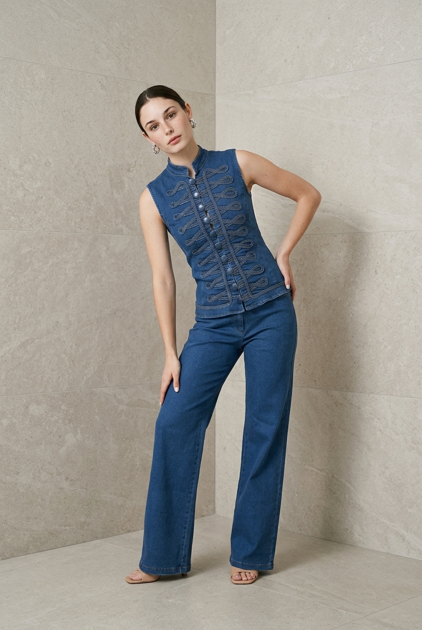 CONJUNTO NAPOLEON DENIM CLARO
