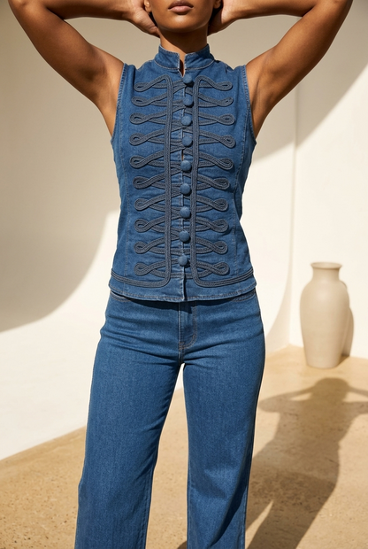 CONJUNTO NAPOLEON DENIM CLARO