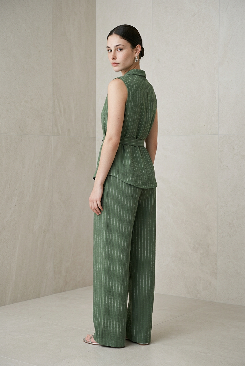 CONJUNTO VERDE RAYAS