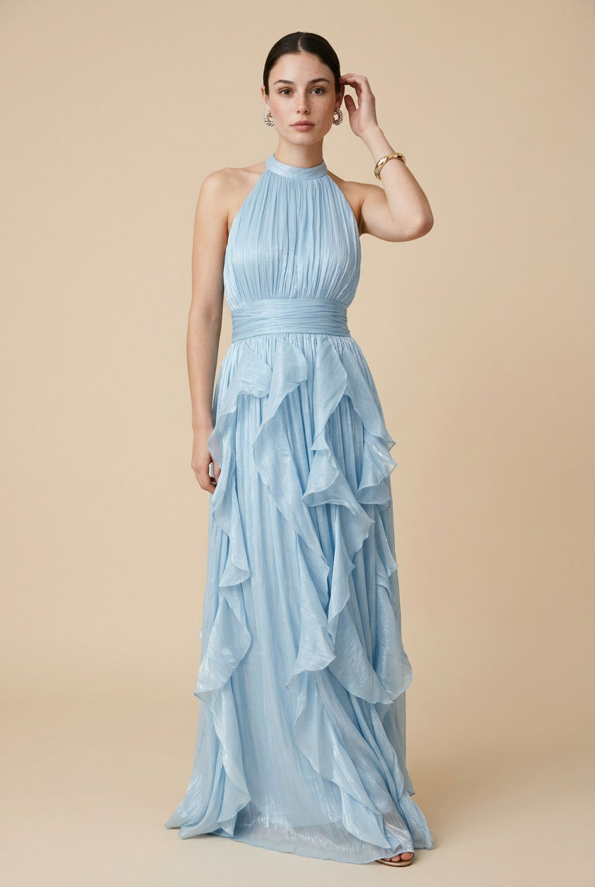 VESTIDO LARGO OLANES