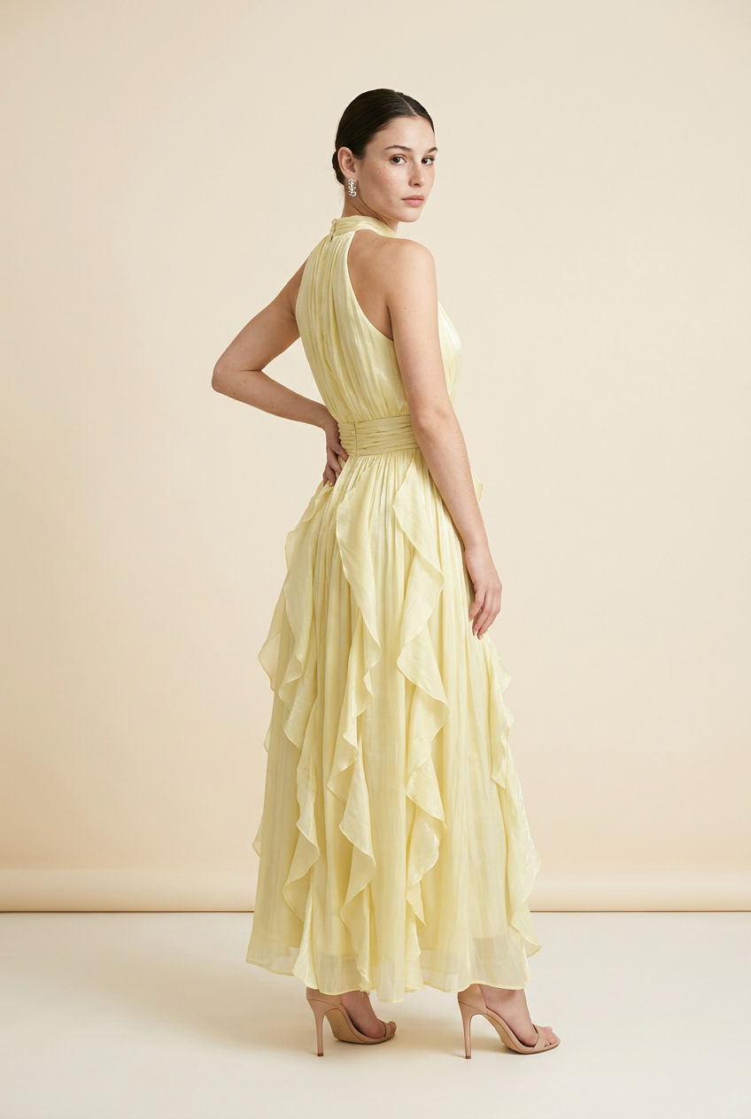 VESTIDO LARGO OLANES